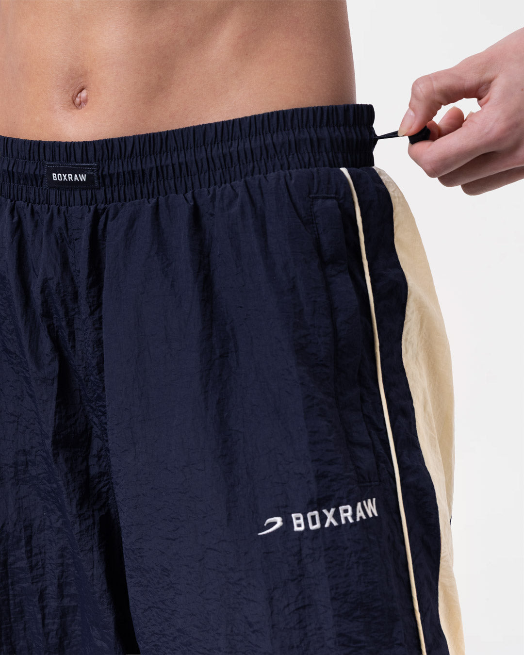 Nell Track Bottoms - Navy/Cream
