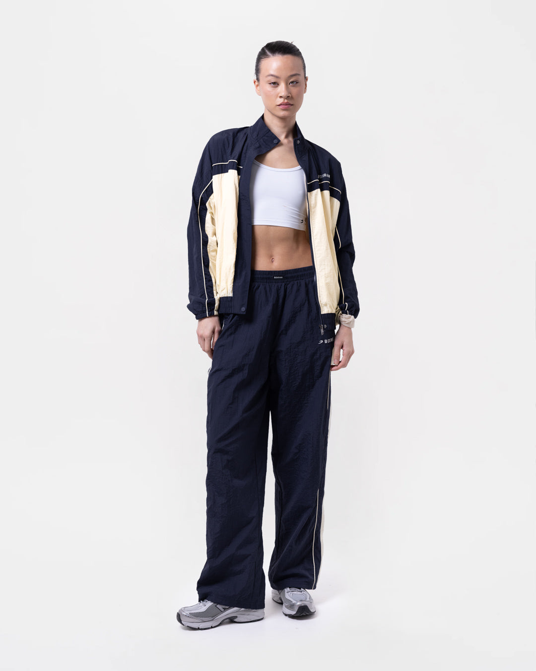 Nell Track Jacket - Navy/Cream