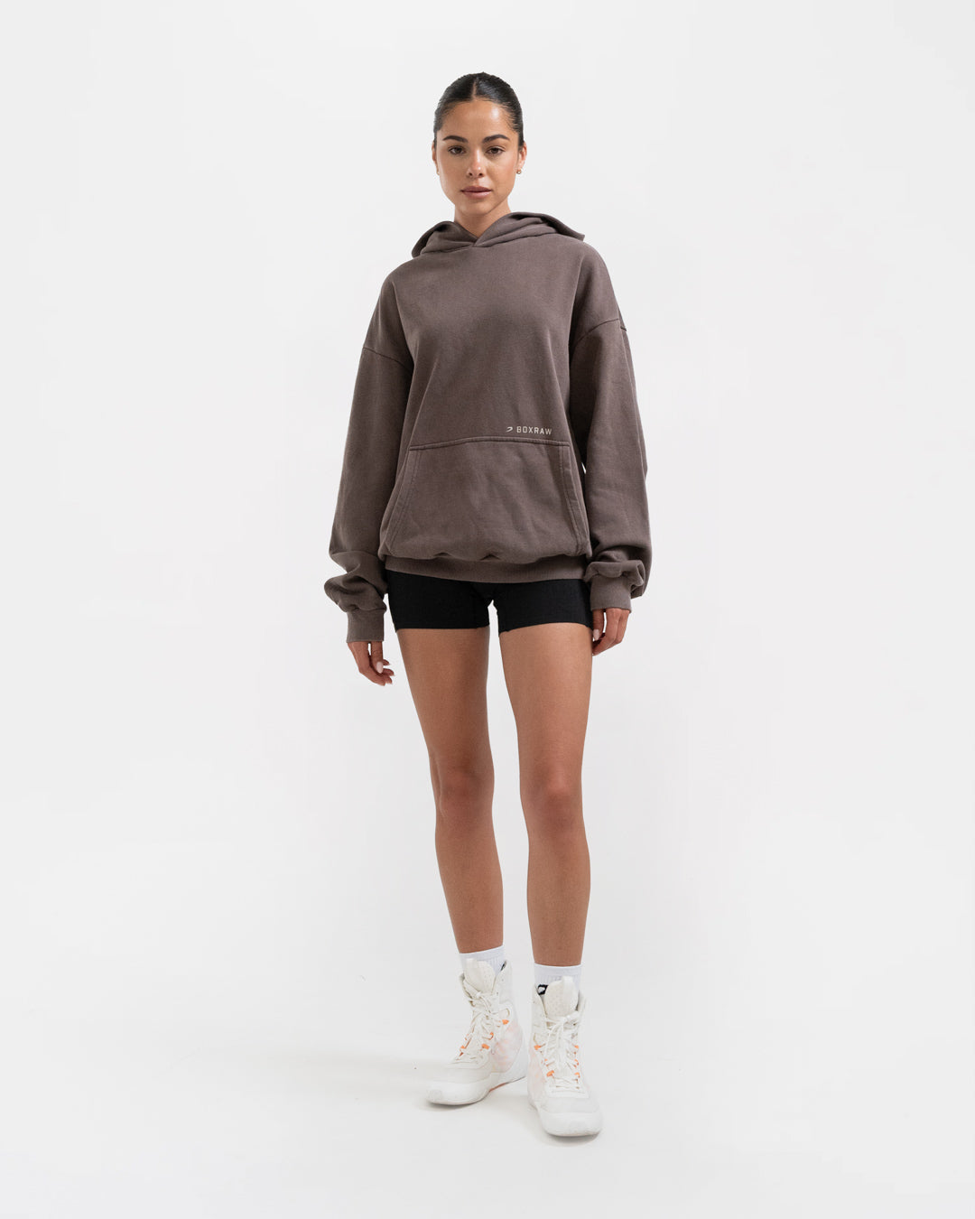 Sparring Club Oversized Hoodie - Washed Brown