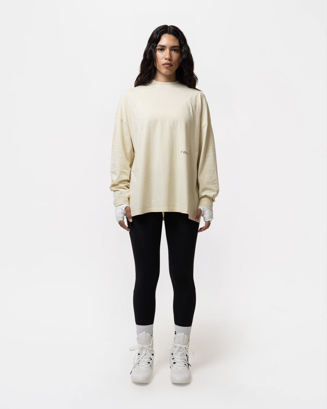 Sparring Club Long Sleeve T-Shirt - Washed Beige