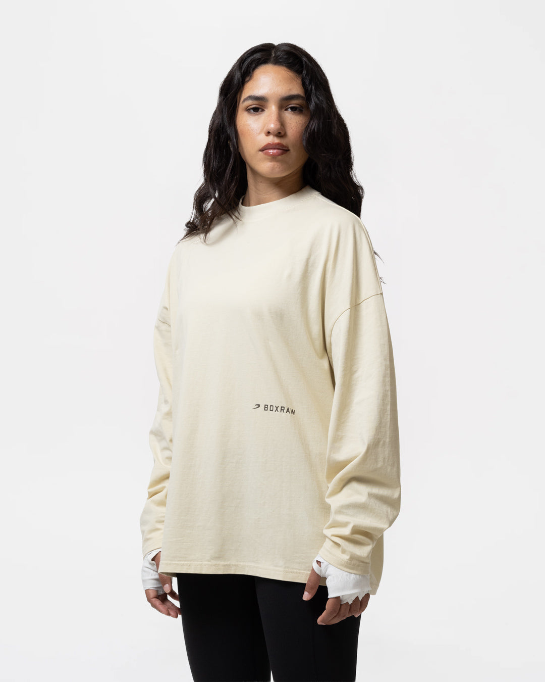 Sparring Club Long Sleeve T-Shirt - Washed Beige