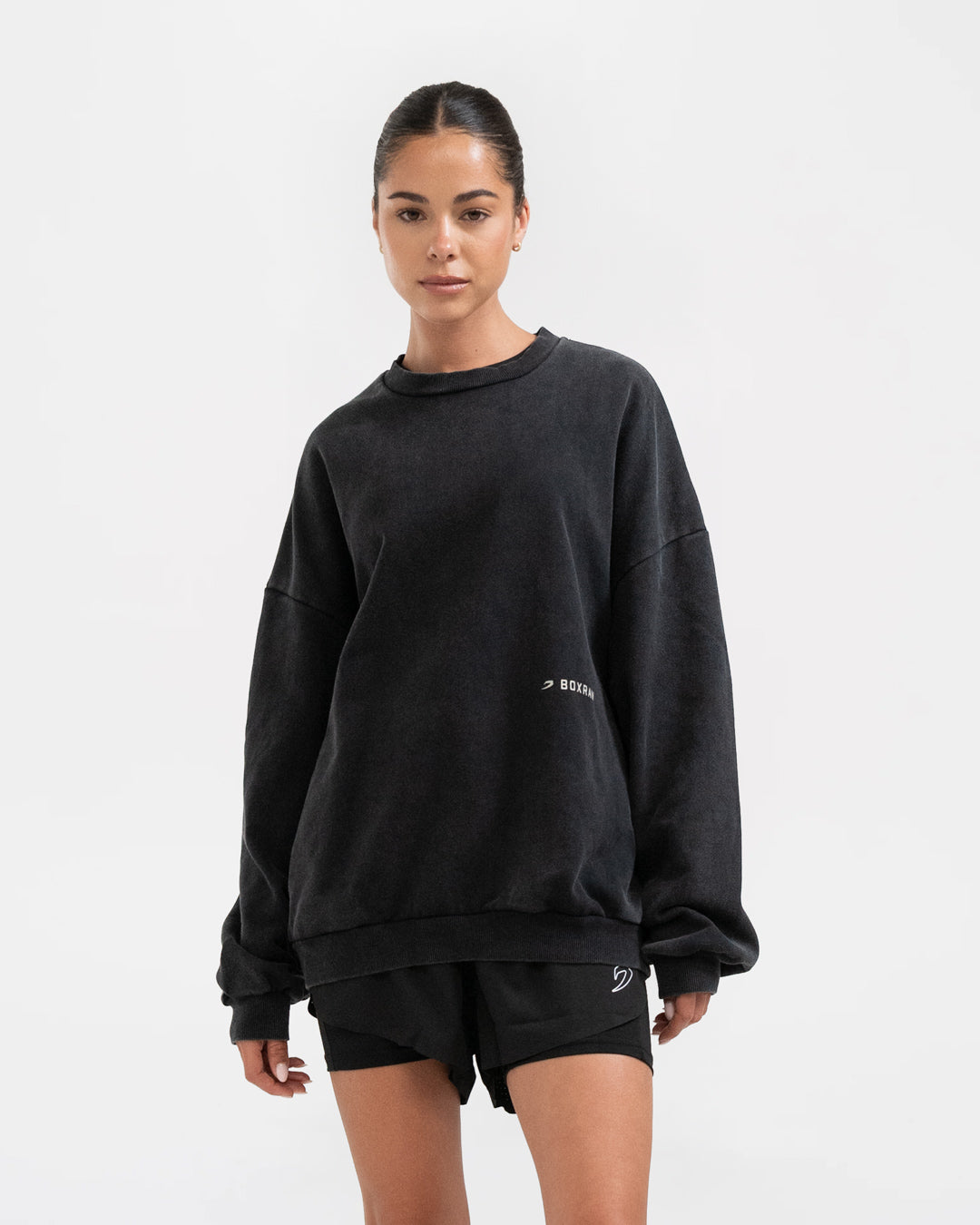 Sparring Club Oversized Sweatshirt - Washed Black