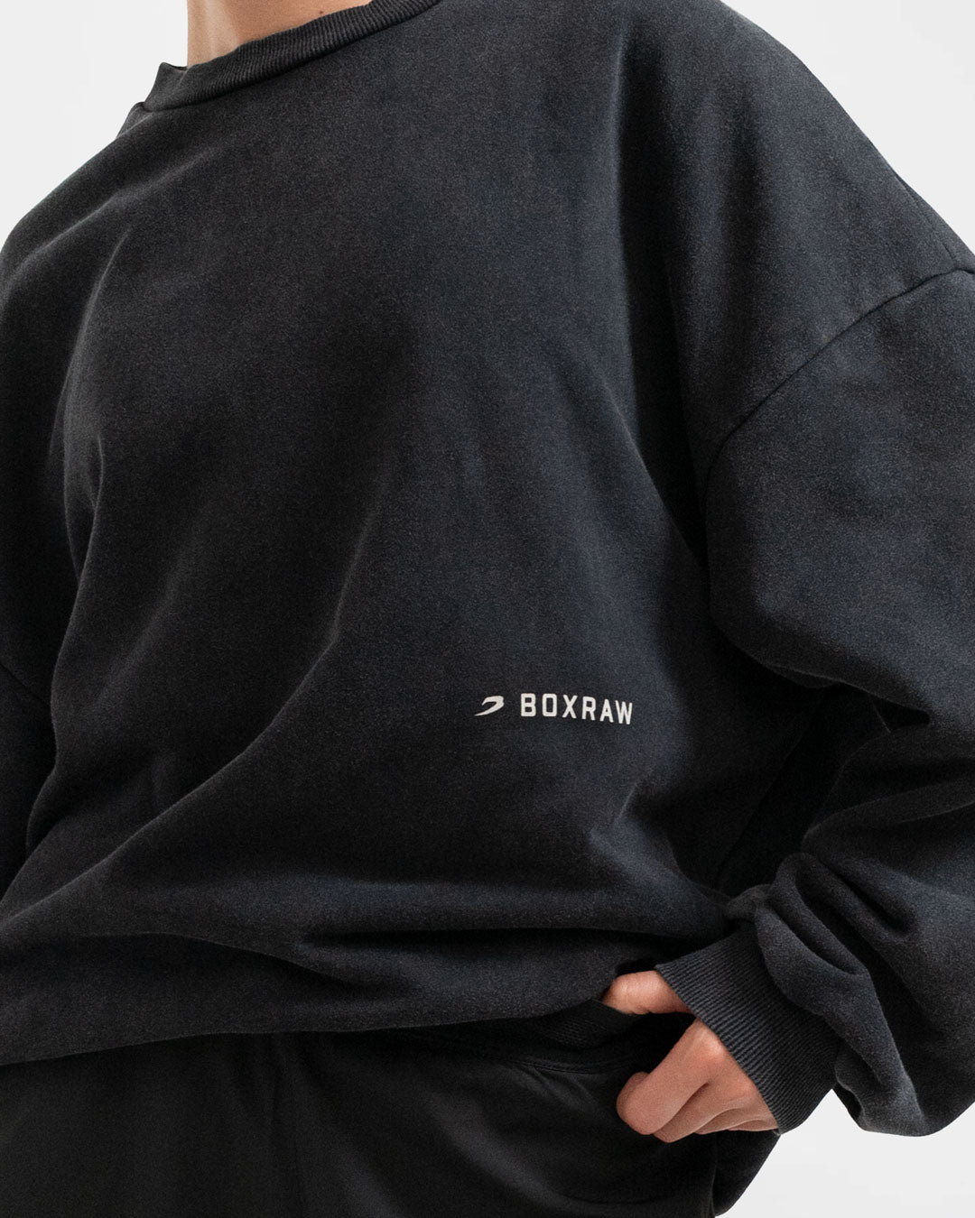 Sparring Club Oversized Sweatshirt - Washed Black