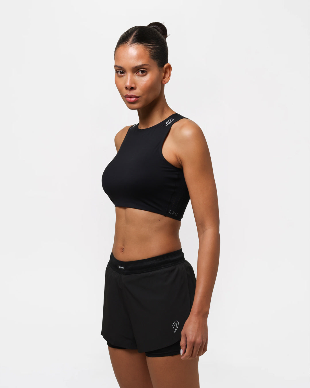 Tunero Racer Sports Bra - Black