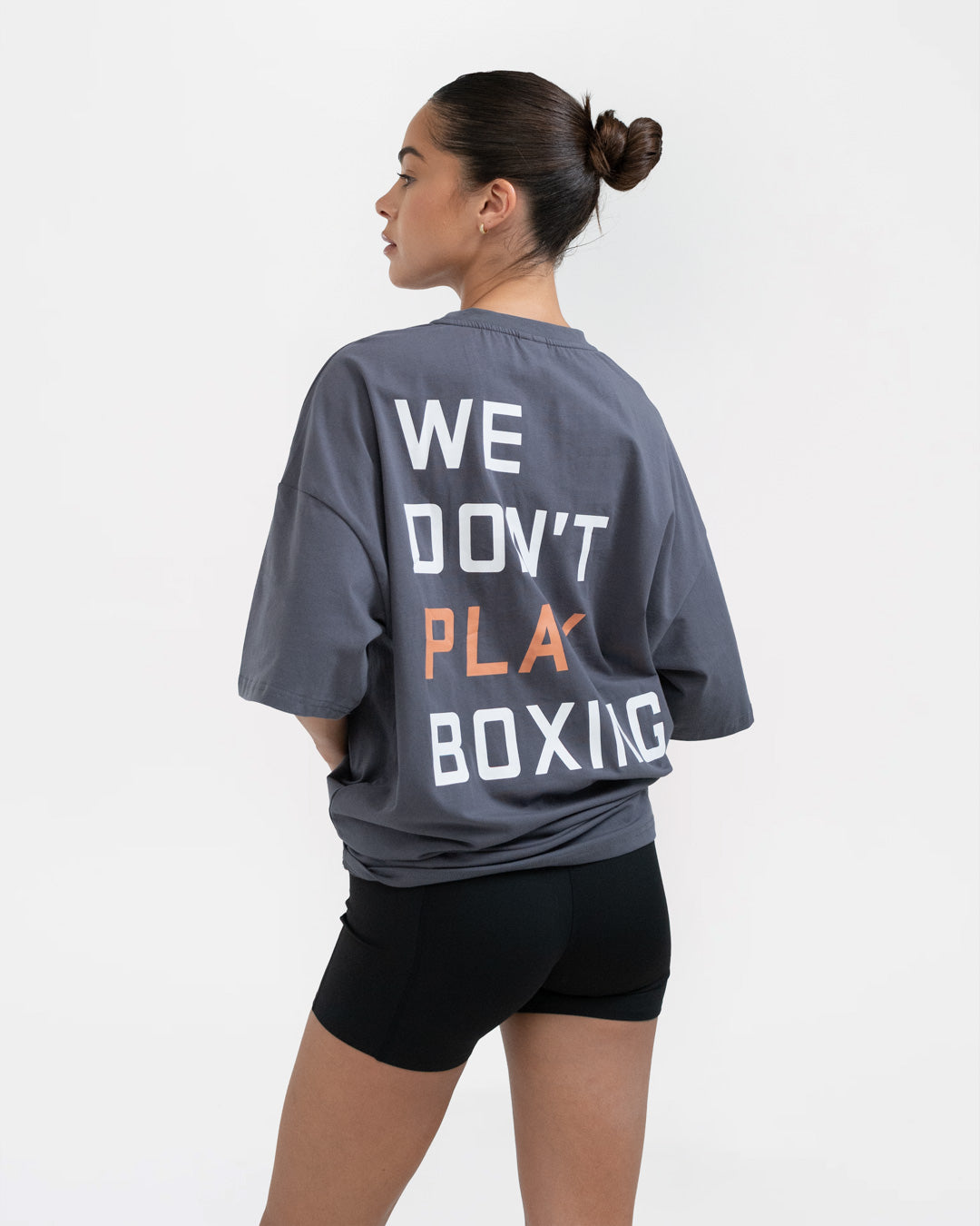 We Don't Play Boxing Oversized T-Shirt - Charcoal