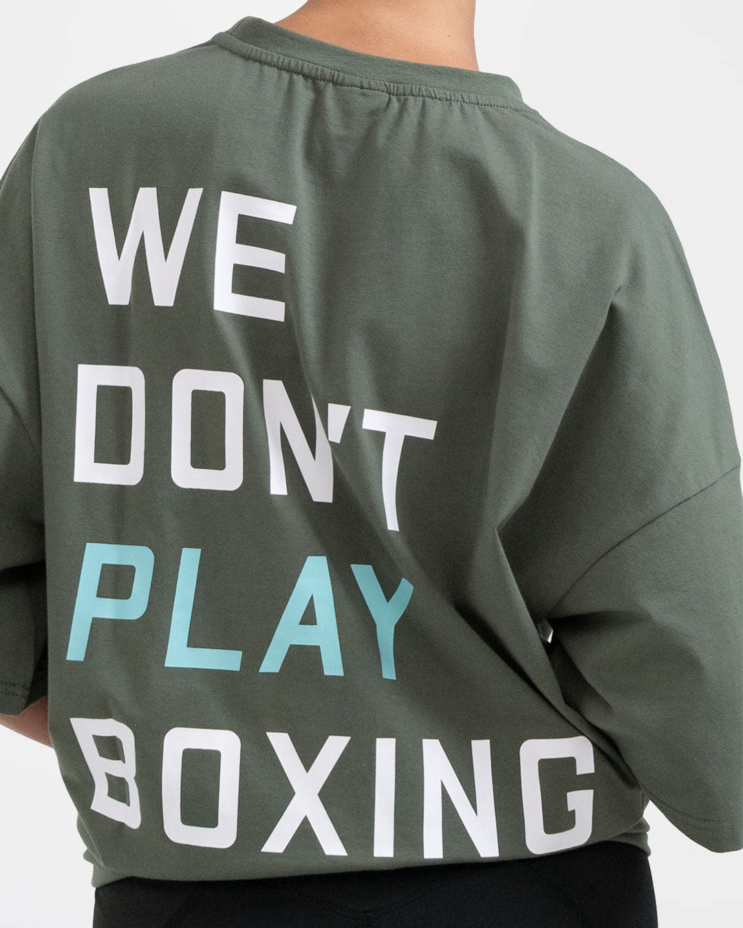 We Don't Play Boxing Oversized T-Shirt - Green