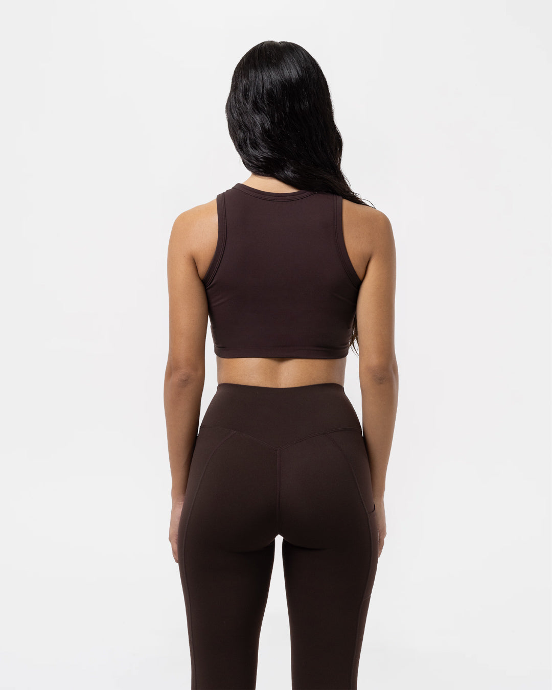 Tammy Racer Crop Top - Brown