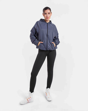 Genaro Zip Up Windbreaker - Charcoal