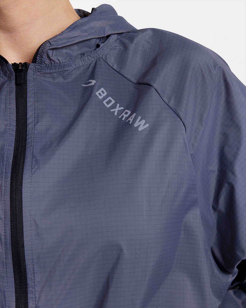 Genaro Zip Up Windbreaker - Charcoal