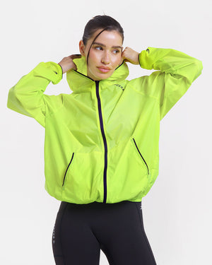 Genaro Zip Up Windbreaker - Neon Yellow