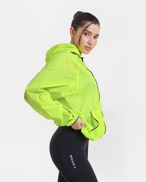Genaro Zip Up Windbreaker - Neon Yellow