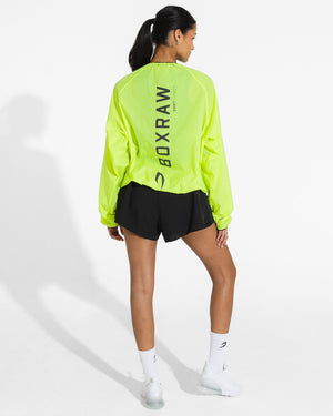 Genaro Oversized Windbreaker Crew - Neon Yellow