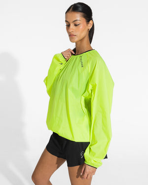 Genaro Oversized Windbreaker Crew - Neon Yellow