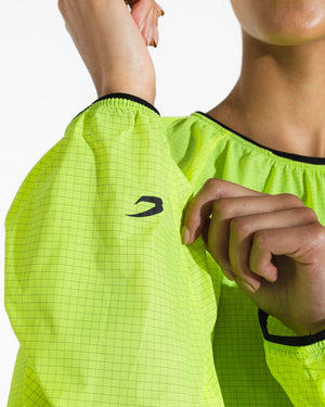 Genaro Oversized Windbreaker Crew - Neon Yellow