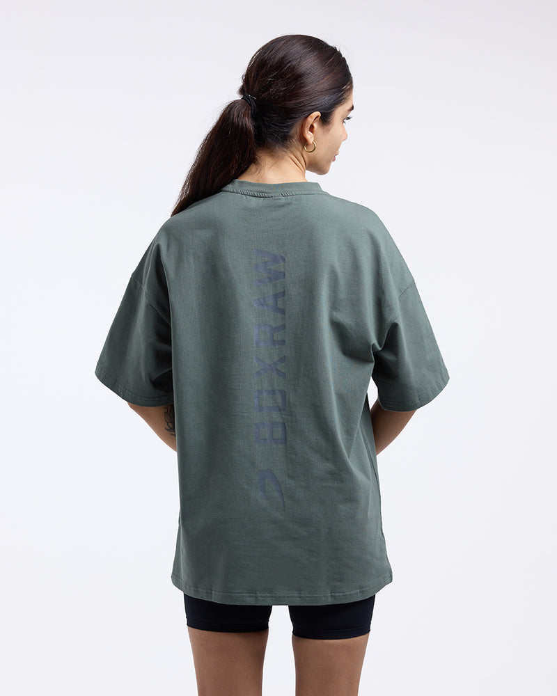 Lineal Oversized T-Shirt - Green