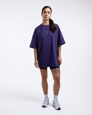 Lineal Oversized T-Shirt - Purple