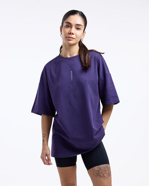 Lineal Oversized T-Shirt - Purple