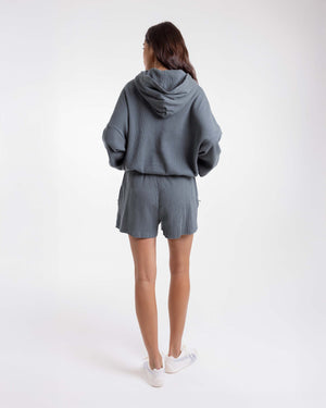 Shirley Waffle Hoodie - Green