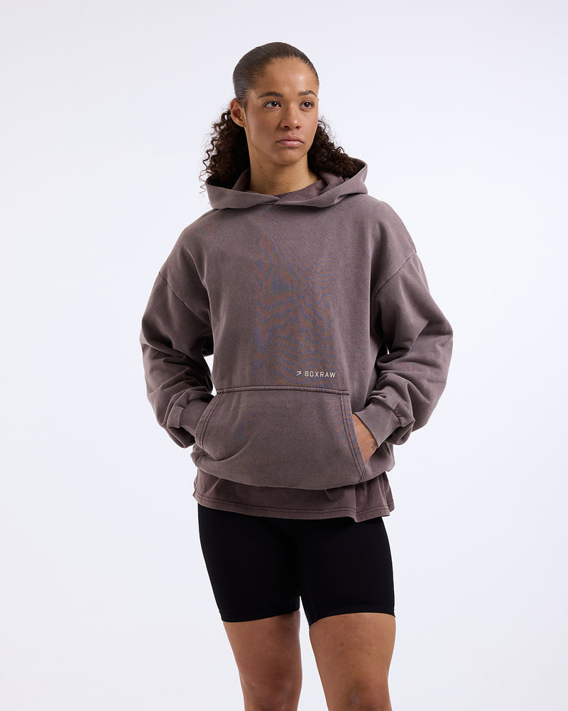 Sparring Club Oversized Hoodie - Washed Brown