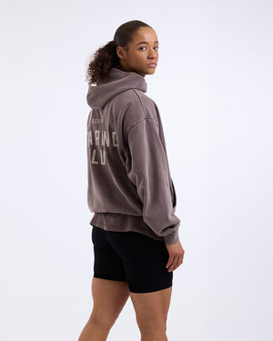 Sparring Club Oversized Hoodie - Washed Brown