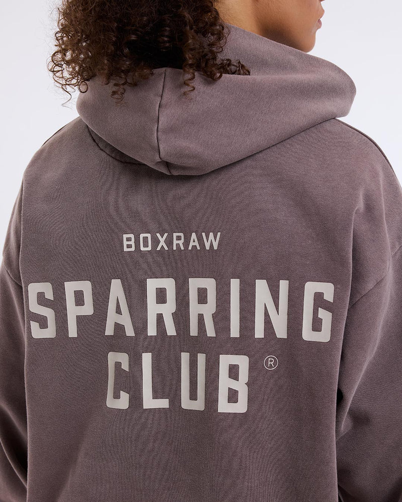 Sparring Club Oversized Hoodie - Washed Brown