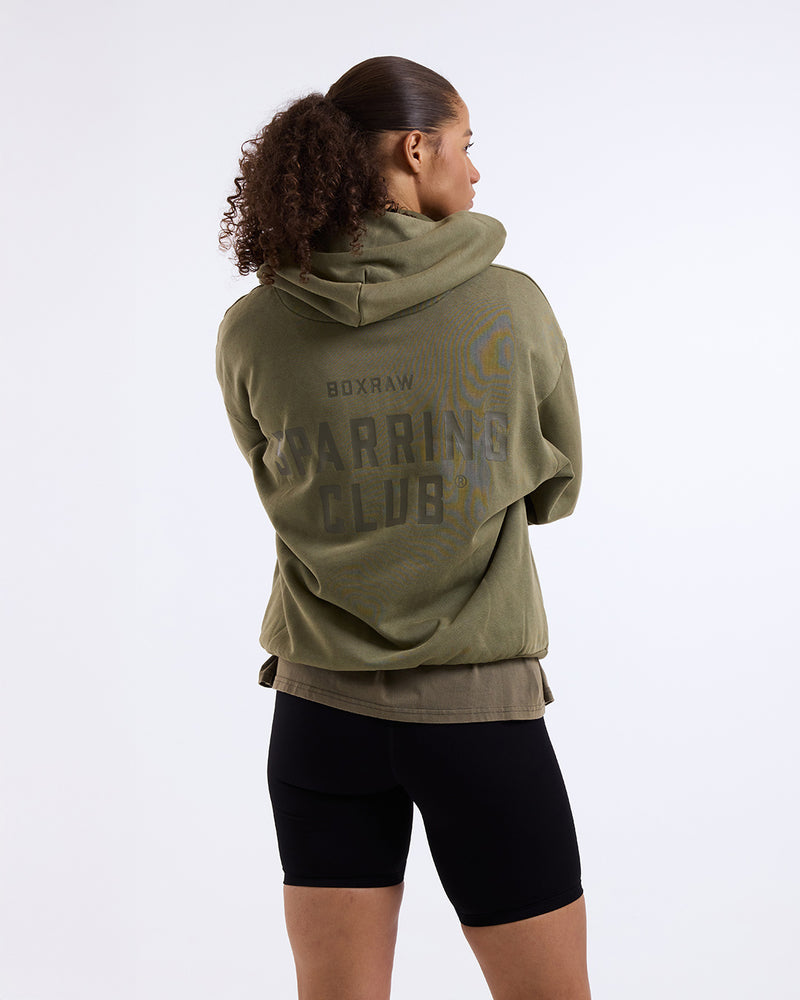 Sparring Club Oversized Hoodie - Washed Olive