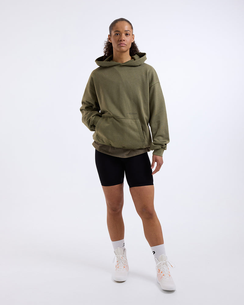 Sparring Club Oversized Hoodie - Washed Olive