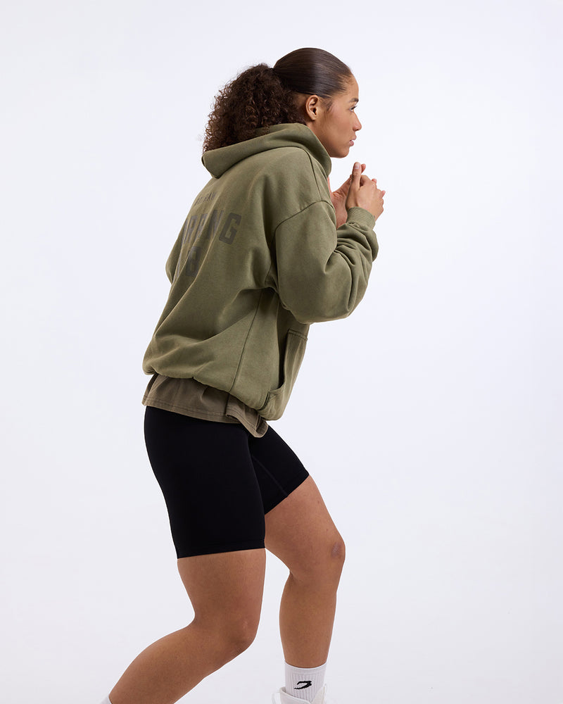 Sparring Club Oversized Hoodie - Washed Olive