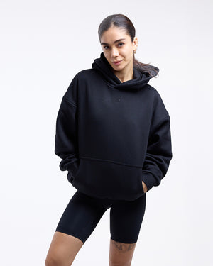 Strike Oversized Hoodie - Black