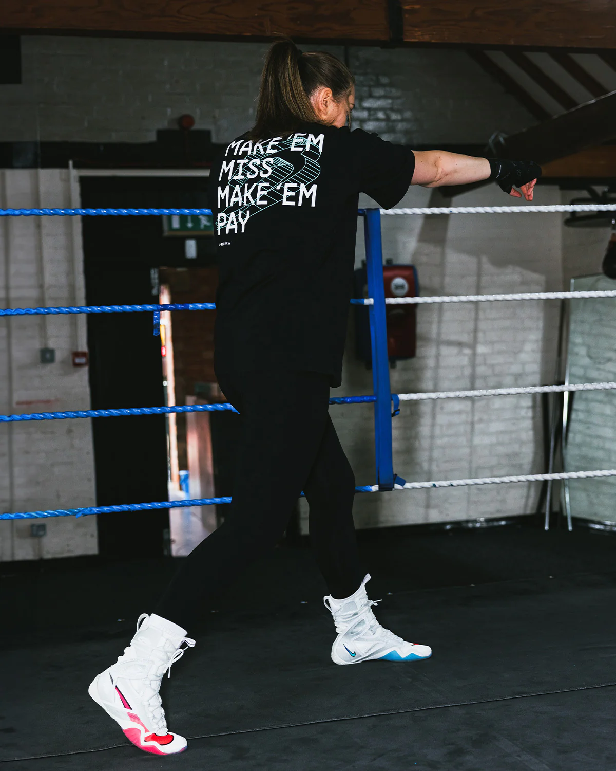 Women's Make 'Em Miss Oversized T-Shirt - Black | BOXRAW