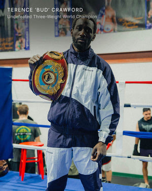 TBC x BOXRAW Track Bottoms - Navy/White