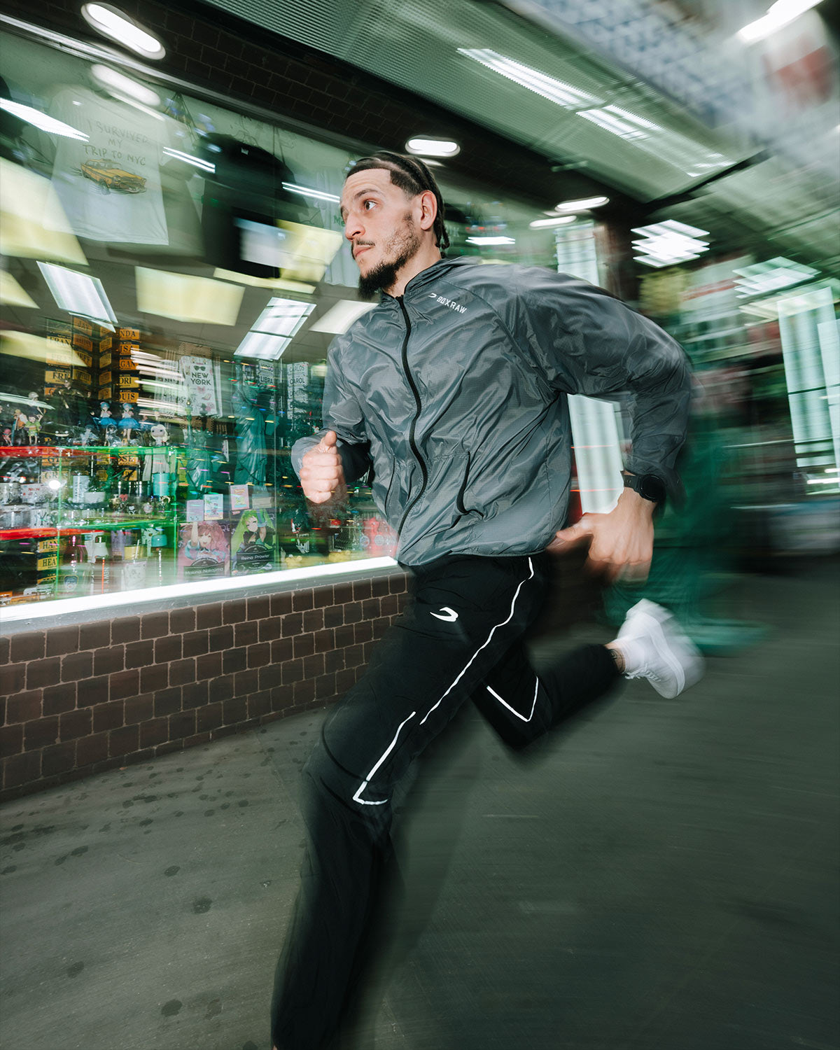 Genaro Zip Up Windbreaker - Neon Yellow