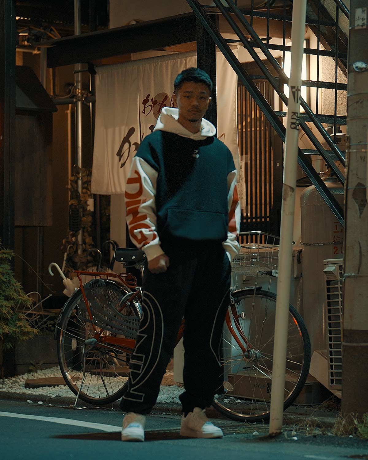 Ring x BOXRAW Oversized Hoodie - Red/Beige