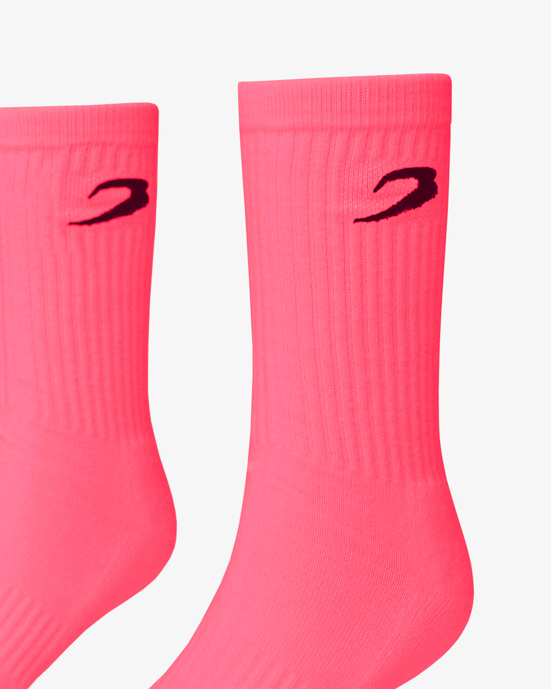 BOXRAW Crew Socks (3 Pairs) - Neon Pink