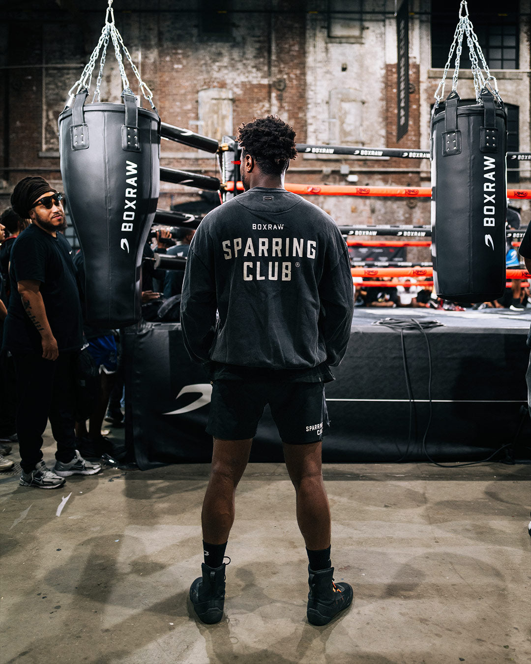 Sparring Club Oversized Sweatshirt - Washed Black