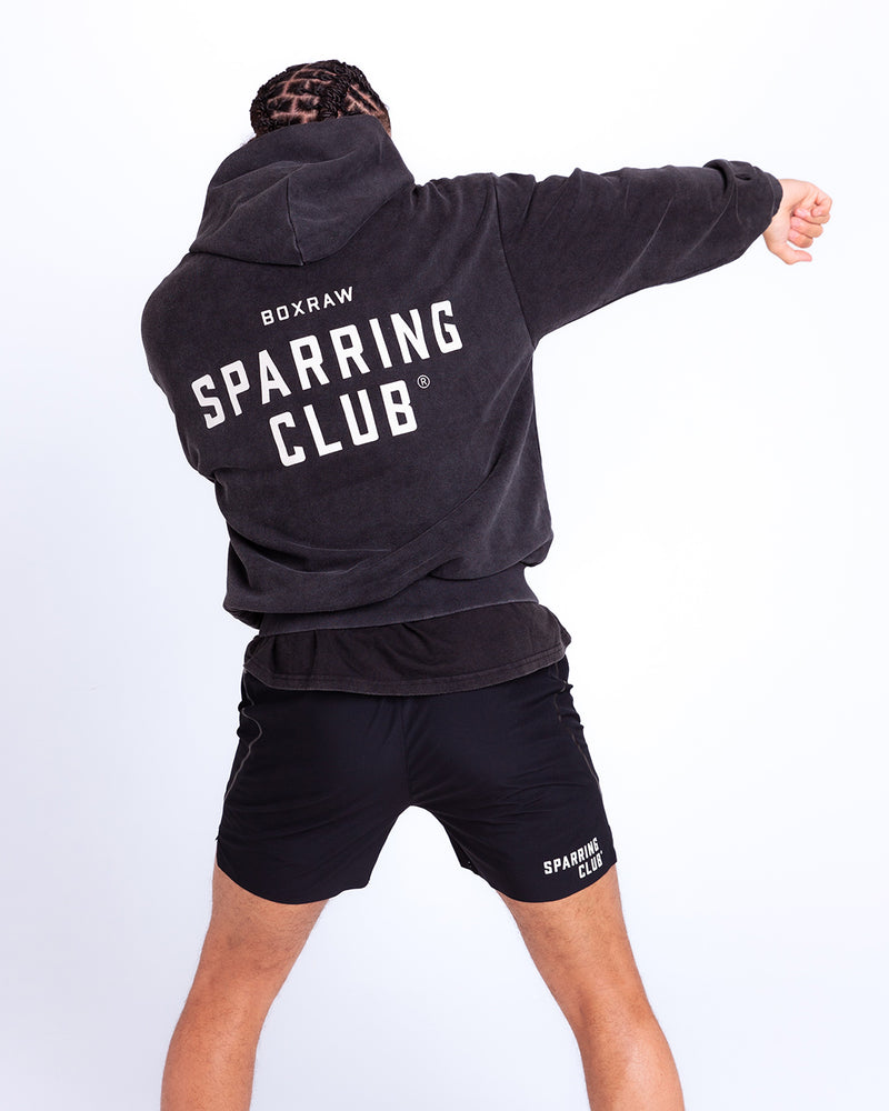 Sparring Club Oversized Hoodie - Washed Black