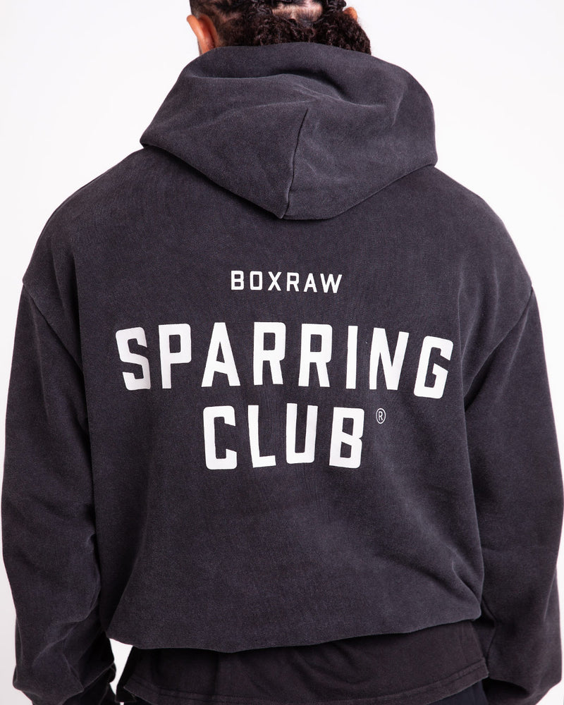 Sparring Club Oversized Hoodie - Washed Black