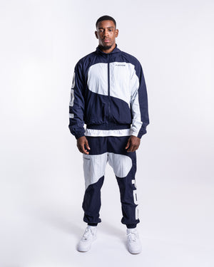 TBC x BOXRAW Track Bottoms - Navy/White