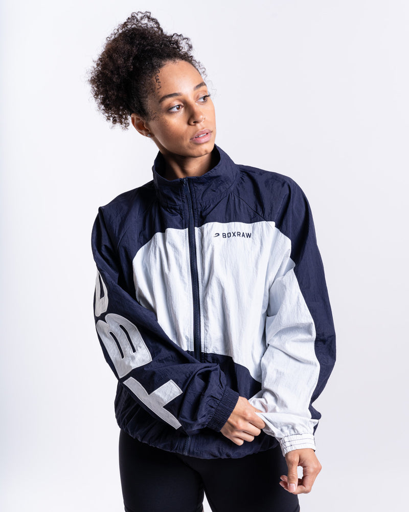 TBC x BOXRAW Track Jacket - Navy/White