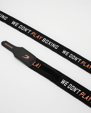 180" We Don't Play Boxing Hand Wraps - Black