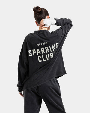 Sparring Club Long Sleeve T-Shirt - Washed Black