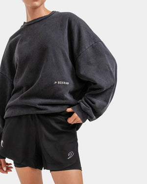 Sparring Club Oversized Sweatshirt - Washed Black