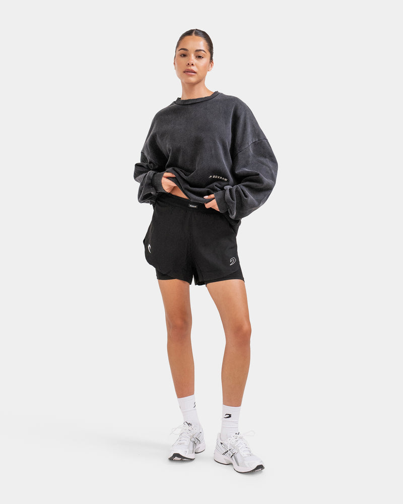 Sparring Club Oversized Sweatshirt - Washed Black