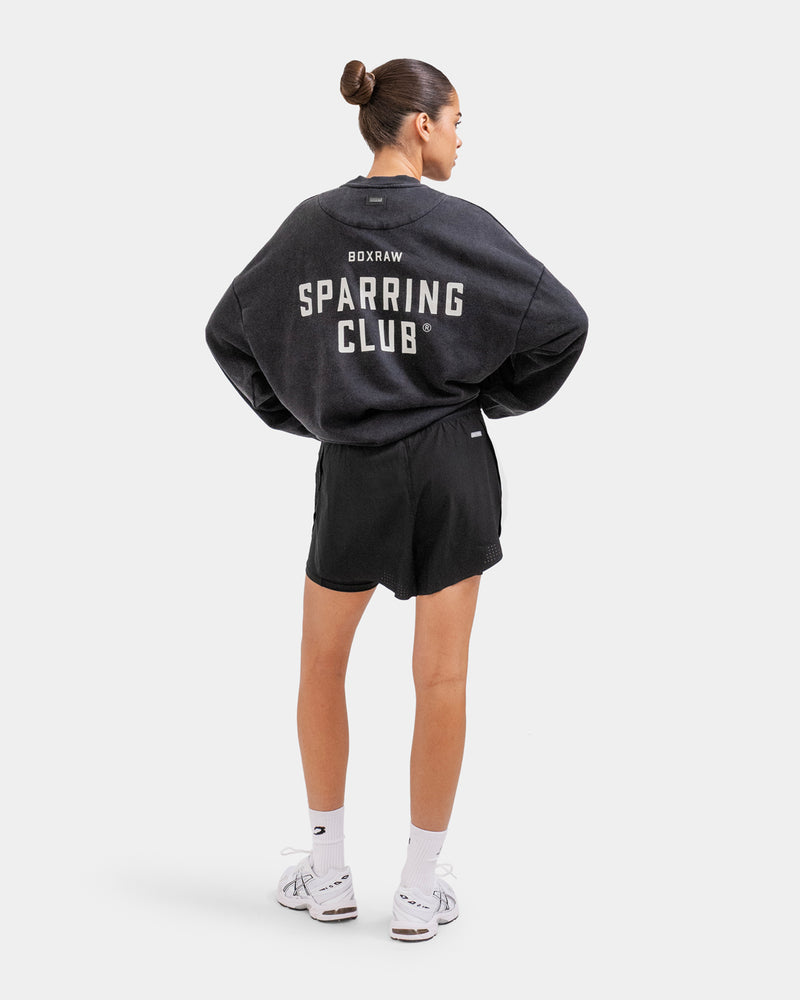 Sparring Club Oversized Sweatshirt - Washed Black