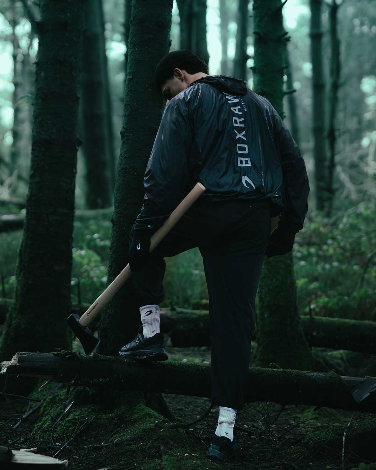 Genaro Zip Up Windbreaker - Black