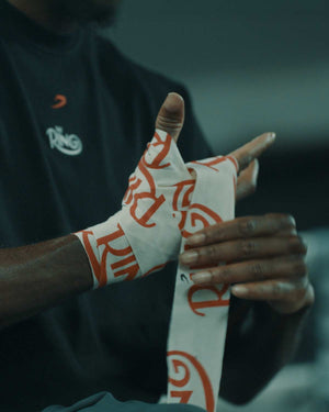 Ring x BOXRAW 180" Hand Wraps - Beige/Red