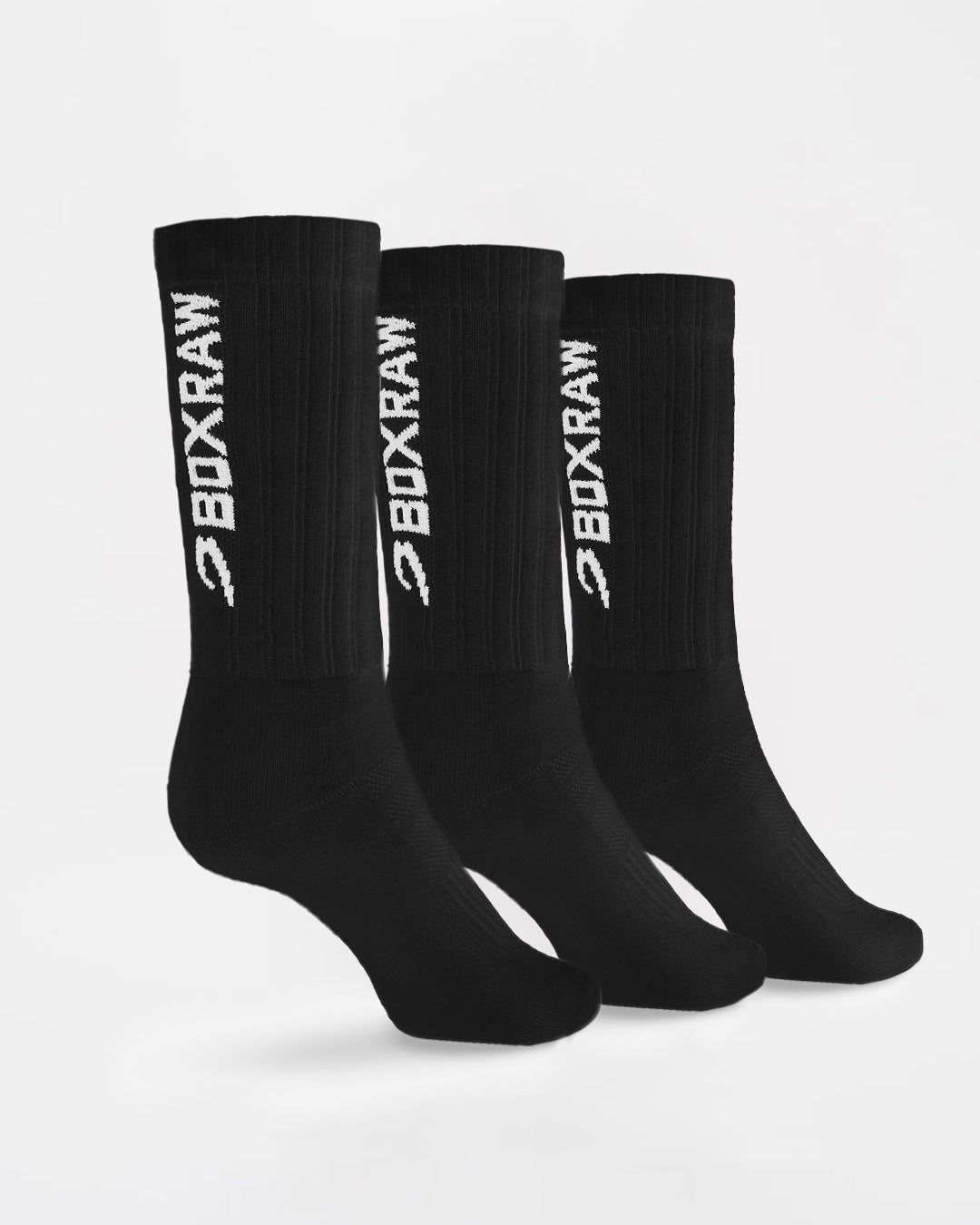 Lineal Crew Socks (3 Pairs) - Black