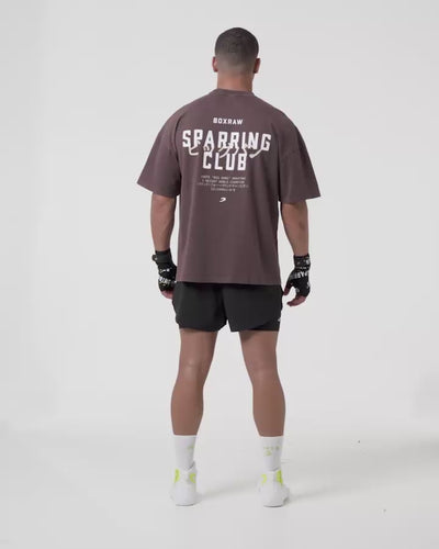 Nakatani x Sparring Club Oversized T-Shirt - Washed Brown | BOXRAW