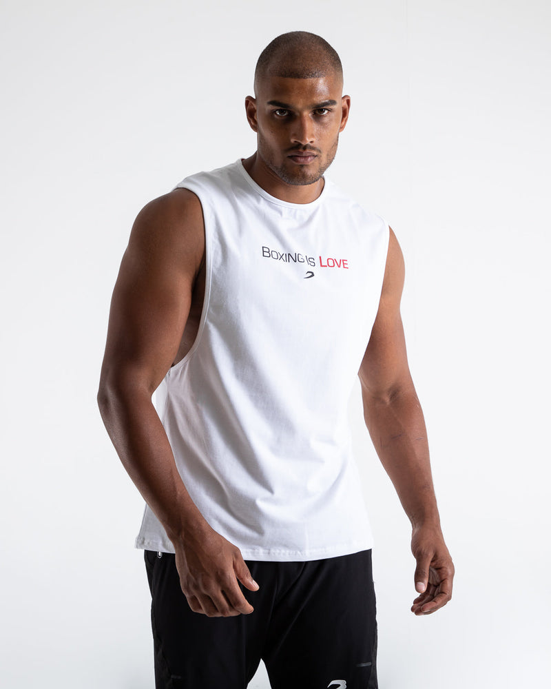 BOXRAW Boxing Is Love Tank White