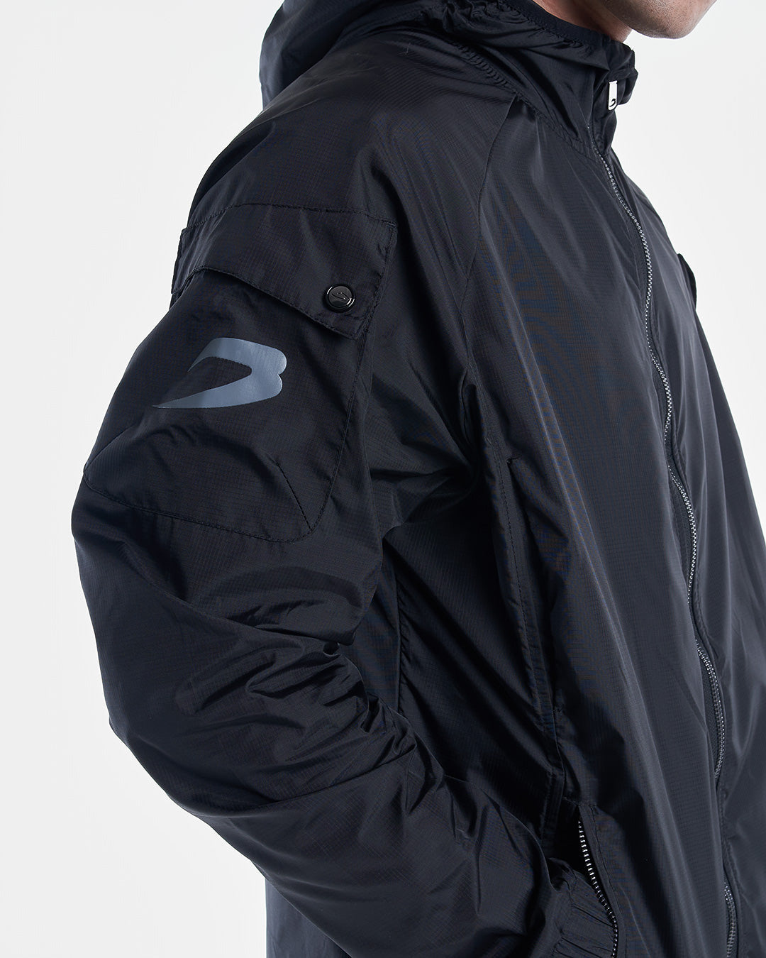 Dundee Windbreaker Jacket - Black - BOXRAW